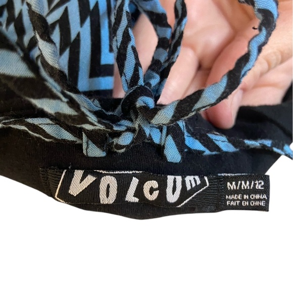 Volcom Blue Striped Halter Dress Medium - Picture 13 of 15